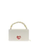 Love Moschino small women's bag with one handle, ivory