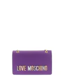 Love Moschino women's bag with chain strap, purple