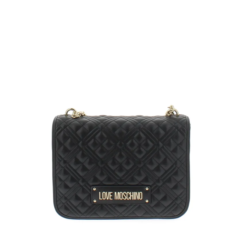 Love Moschino quilted women s shoulder bag black