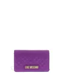Love Moschino quilted clutch bag, purple