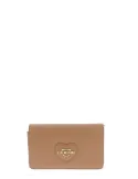 Love Moschino clutch bag with chain strap, camel