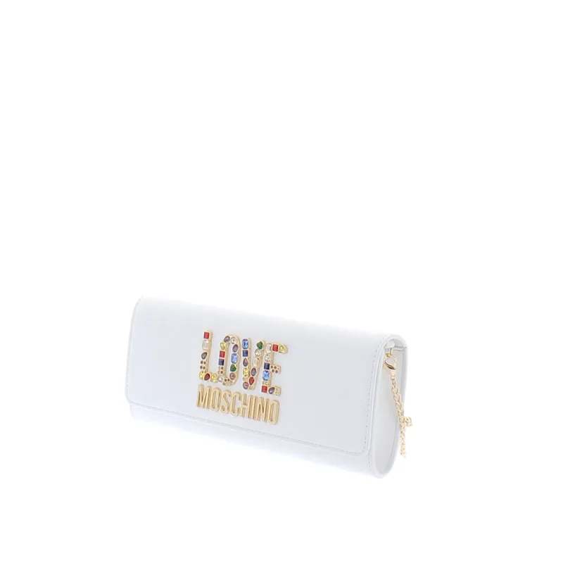 Love Moschino clutch bag, white 2