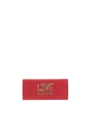 Pochette Love Moschino con logo con strass, rossa