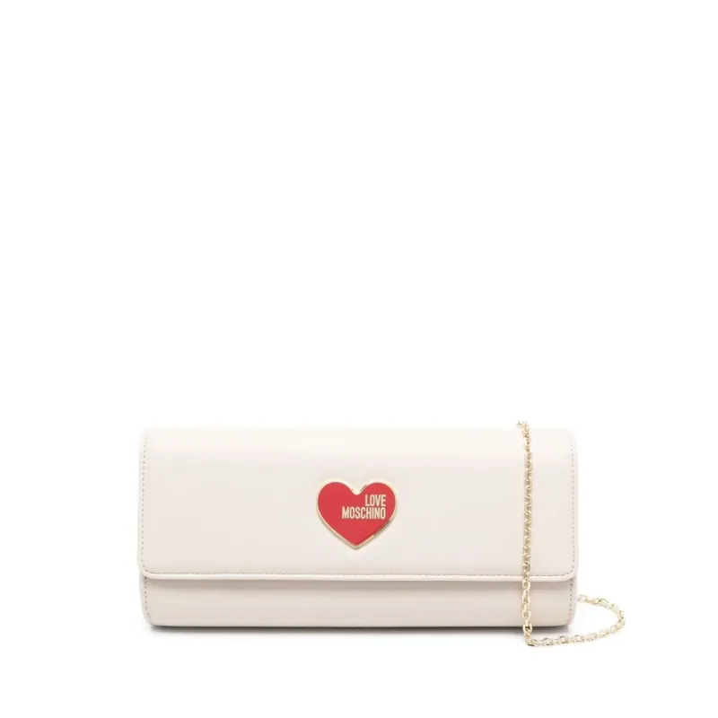 Love Moschino Clutch-Tasche, elfenbein
