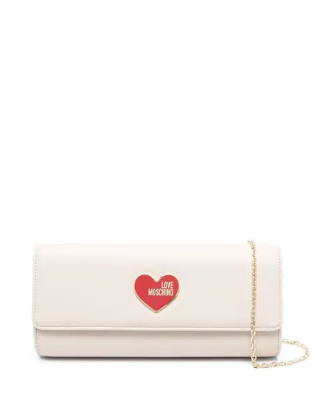 Love Moschino Clutch-Tasche, elfenbein