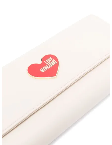 Love Moschino Clutch-Tasche, elfenbein