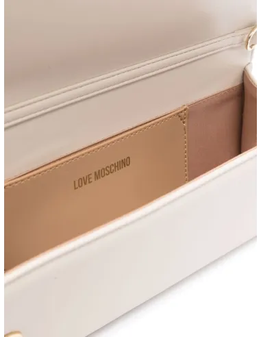 Pochette con cuore Love Moschino, avorio