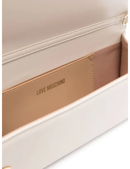 Pochette con cuore Love Moschino, avorio