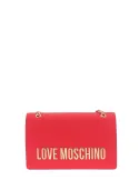 Borsa a spalla con pattina Love Moschino, rossa