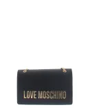 Borsa a spalla con pattina Love Moschino, nera