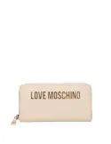 Portafogli donna con zip Love Moschino, avorio