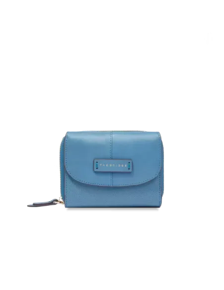 The Bridge Elisabetta women's wallet with external coin pocket, light blue