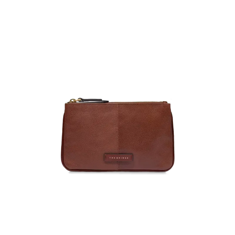 The Bridge Eliabetta small clutch bag with handle, brown