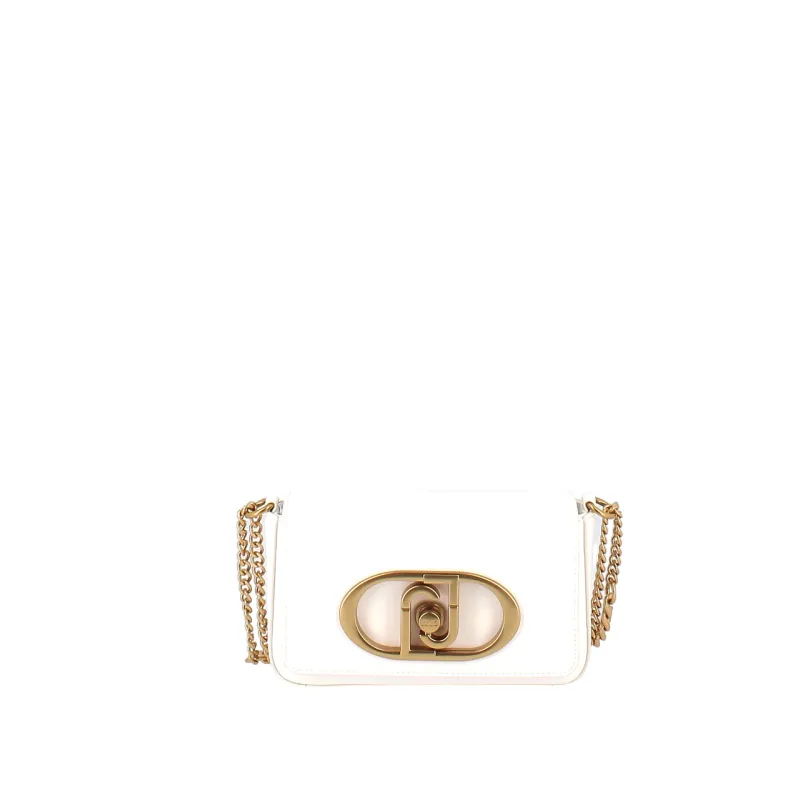 Borsa donna piccola con tracolla in catena Liu Jo, bianca