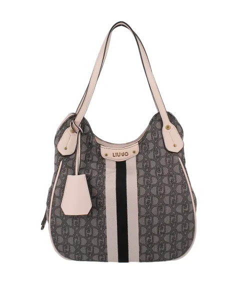 Borsa shopping logata Liu Jo, nera