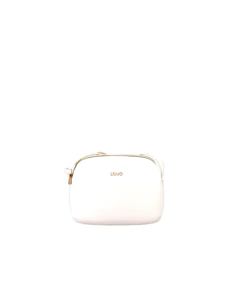 Borsa con tracolla regolabile a chiusura con zip liu Jo, bianca
