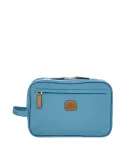 Brics X-Collection fabric and leather Necessaire, sky blue