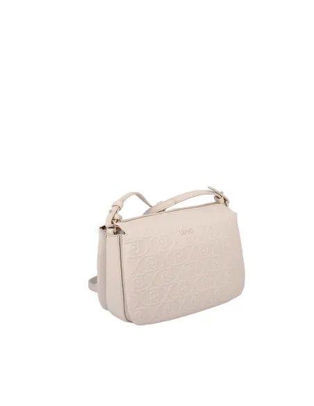 Borsa a tracolla con tre comparti Liu Jo, champagne