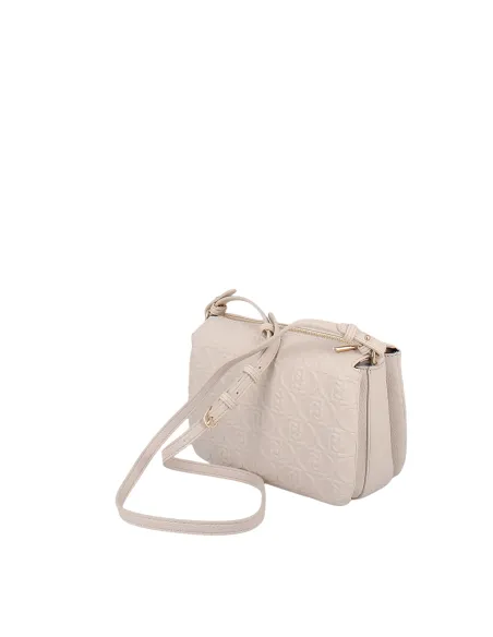 Borsa a tracolla con tre comparti Liu Jo, champagne