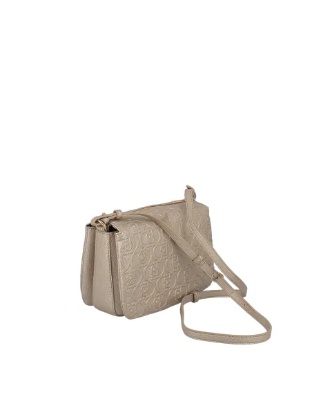 Borsa a tracolla con tre comparti Liu Jo, oro