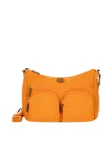 Brics Medium shoulder bag with three zipped pockets, sunset