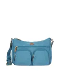 Brics Medium shoulder bag with three zipped pockets, sky blue