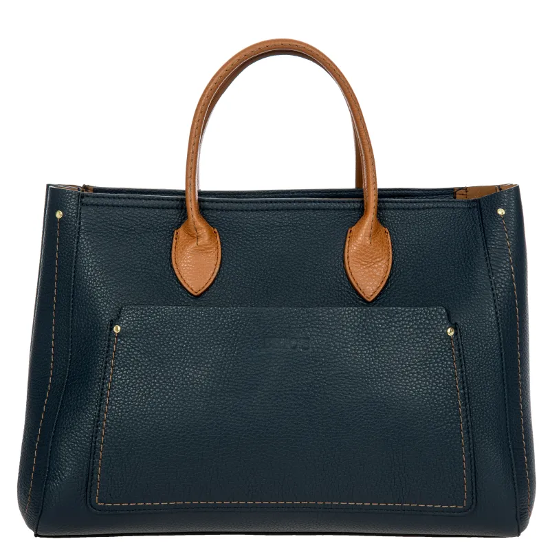 Brics Gondola Damen Leder-Handtasche, blau