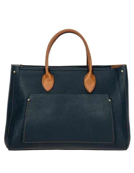 Brics Gondola Damen Leder-Handtasche, blau