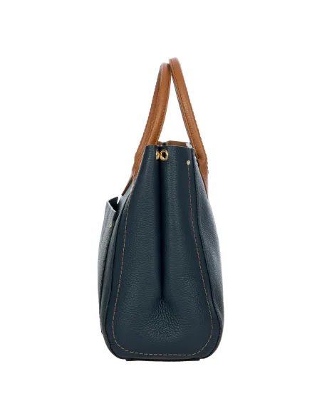Brics Gondola Damen Leder-Handtasche, blau