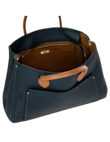 Borsa donna in pelle con due manici...