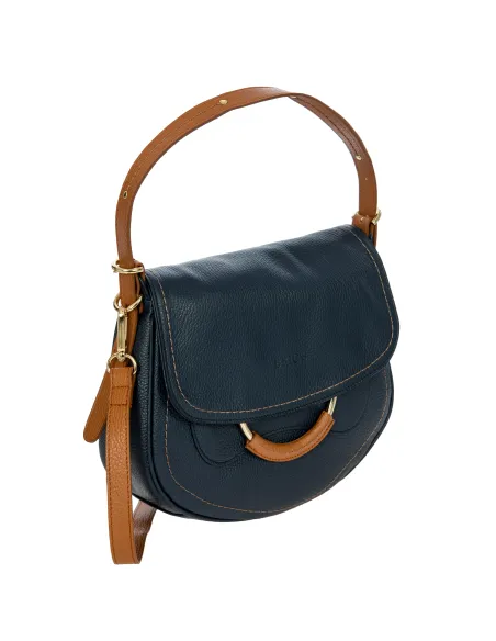 Brics Gondola women's leather shoulder bag, blue
