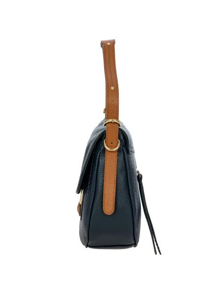 Brics Gondola women's leather shoulder bag, blue