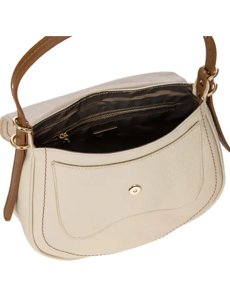 Borsa a spalla in pelle Brics Gondola , panna-cammello