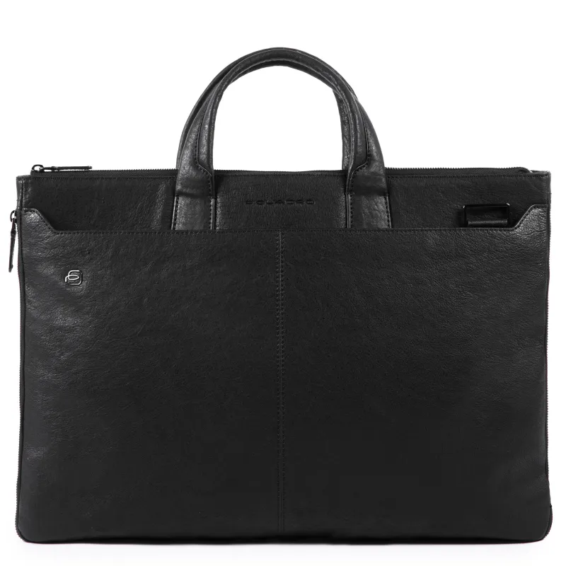 Slim expandable laptop briefcase