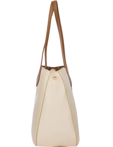 Bric's Gondola shopping bag, cream-brown