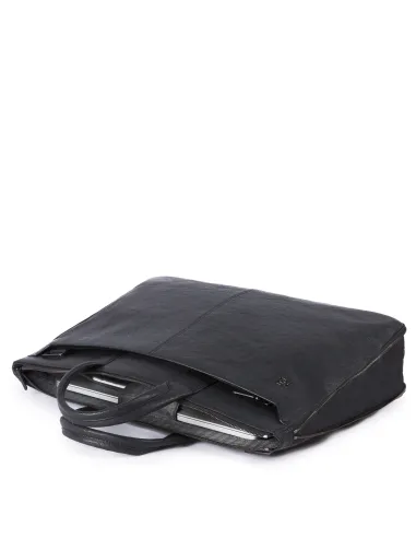 Slim expandable laptop briefcase