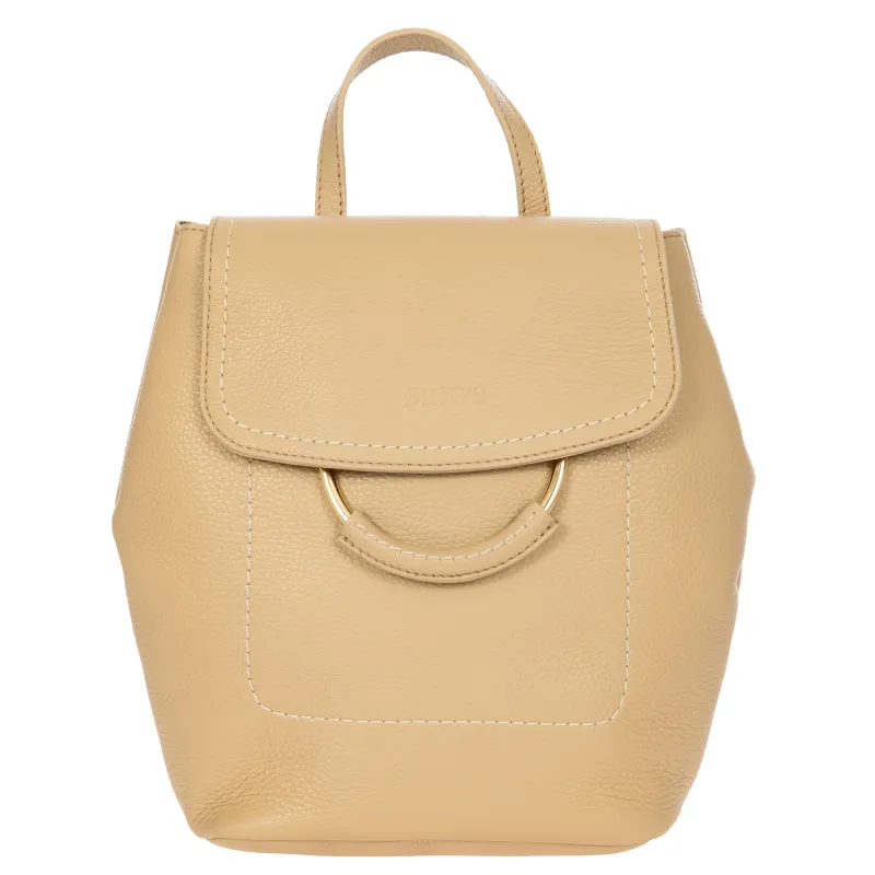 Bric's Gondola women's leather backpack, beige