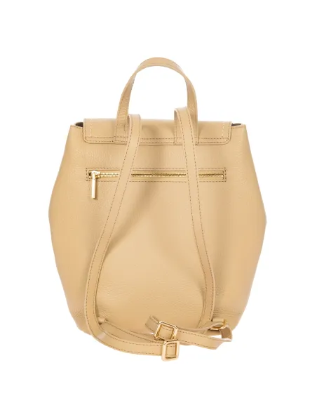 Zaino donna in pelle Brics Gondola, beige posteriore