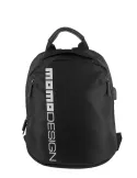 MOMODESIGN OVO nylon laptop backpack, black-white