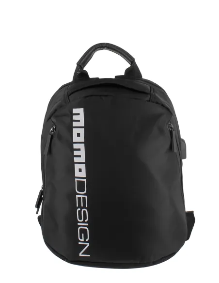 MOMODESIGN OVO Laptop-Rucksack aus Nylon, schwarz-weiß