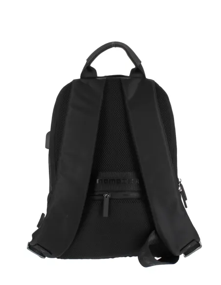 MOMODESIGN OVO Laptop-Rucksack aus Nylon, schwarz-weiß