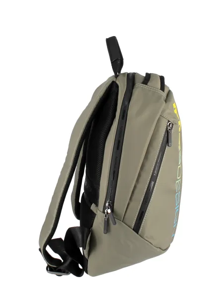 MOMODESIGN OVO nylon laptop backpack, grey decal