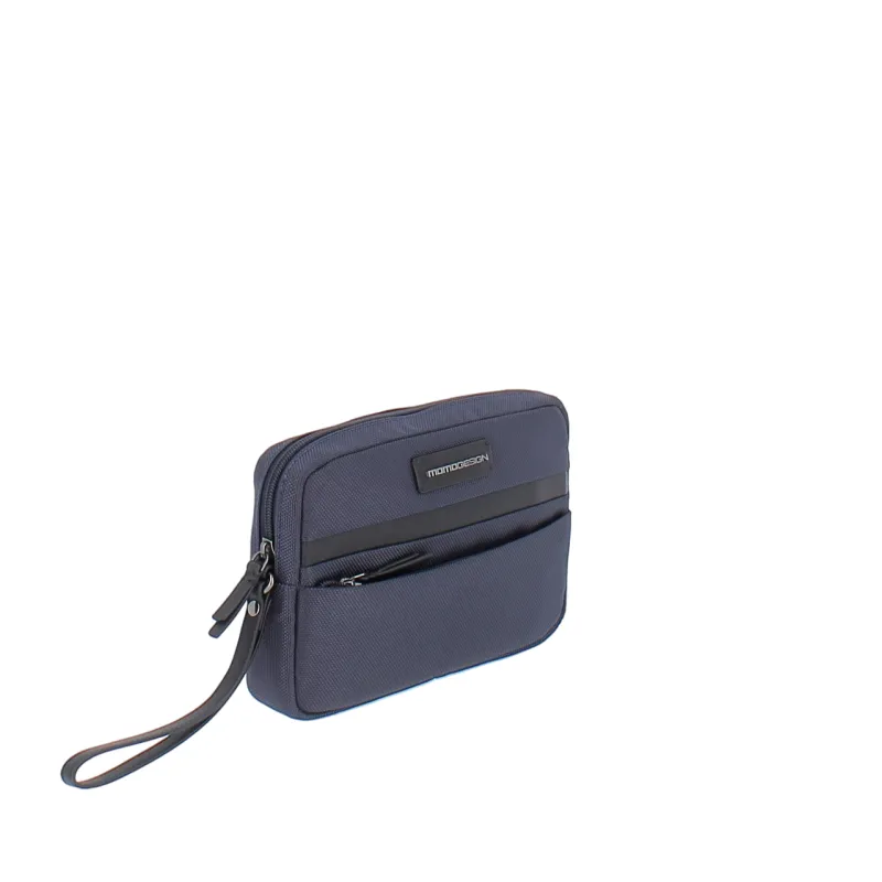 MOMODESIGN Herren-Clutch-Tasche mit Henkel, blau 2