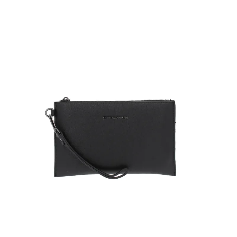 MOMODESIGN Schlanke Herren-Clutch-Tasche mit abnehmbarem...