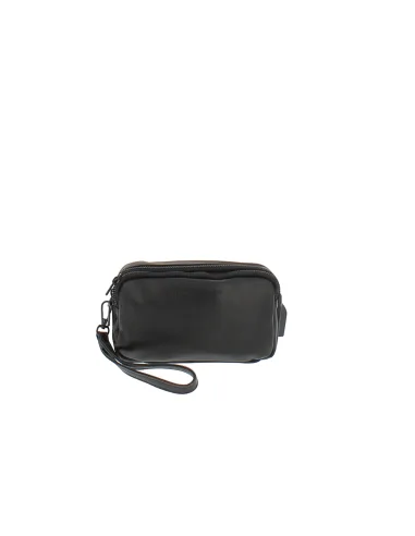 MOMODESIGN Men's pouch with two compartments and USB port, black