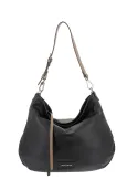 Gianni Notaro leather shoulder bag, black-beige