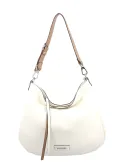Gianni Notaro leather shoulder bag, white-beige