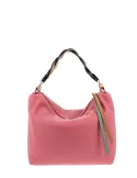 Gianni Notaro medium-sized shoulder bag with braided handle, pink
