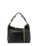 Gianni Notaro medium-sized shoulder bag with braided handle, black
