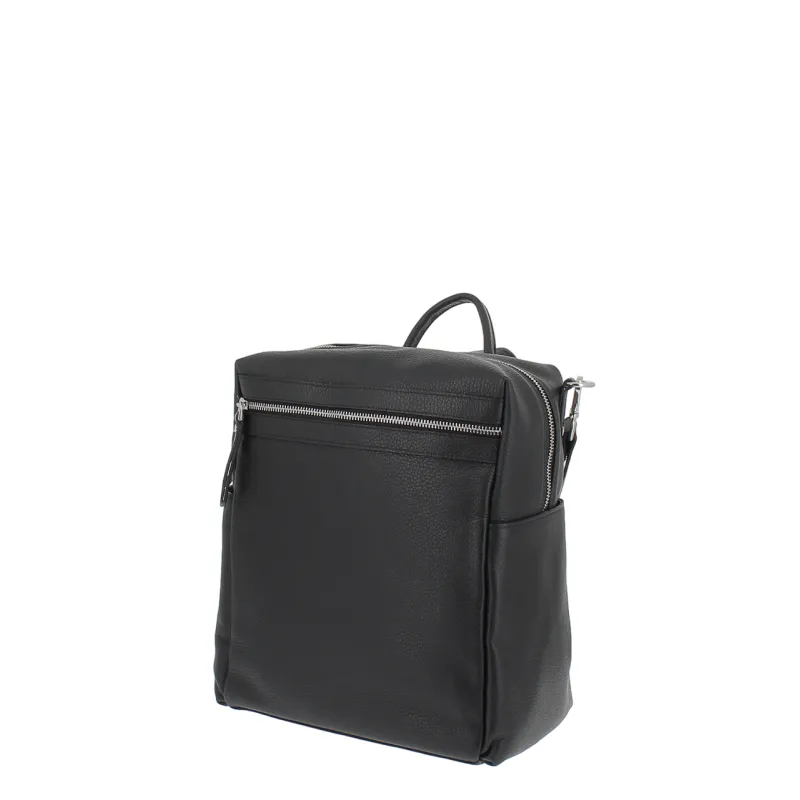 Gianni Notaro women's leather backpack, black 2